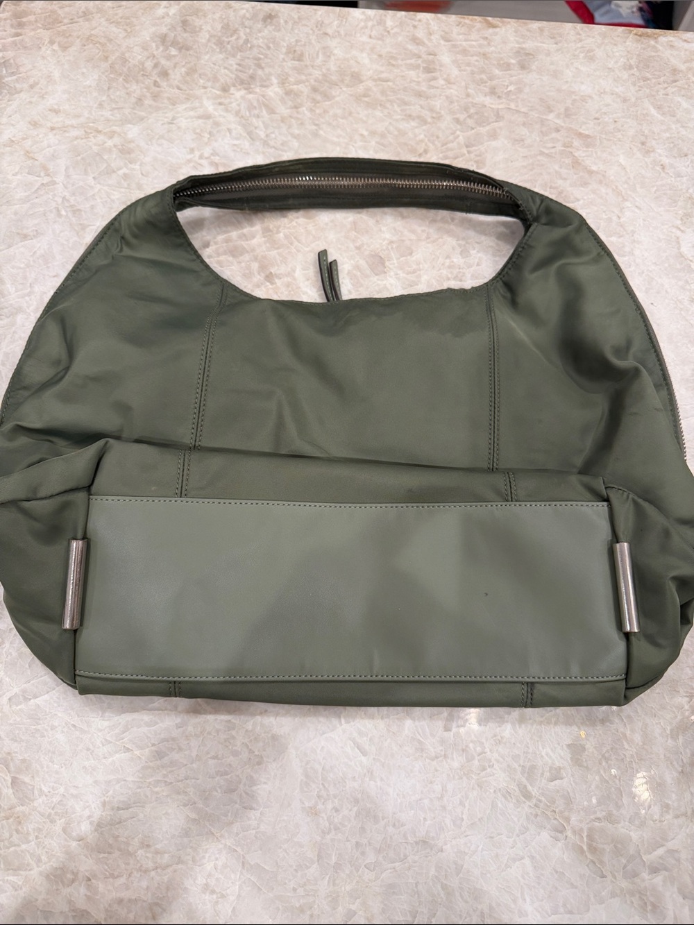 Vince Camuto Olive Green Nylon Hobo Bag - Picture 11 of 12